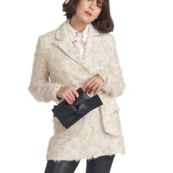 Buru Belted Blazer Gold Tinsel Tweed Extra Small / Small - Picture 10 of 10